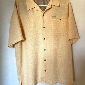 Columbia Men's Light Yellow Short Sleeve Shirt